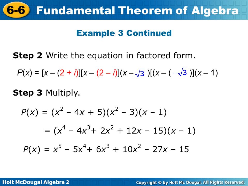 write a polynomial equation of least degree with roots